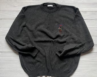 Suéter vintage Royal Polo Adidas de lana de cordero, Alemania Occidental, XL