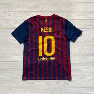 Vintage Barcelona Home Football Shirt Size Kids L Soccer Jersey Maillot Nike Trikot Camiseta