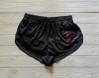 Pantalones cortos de running retro de nailon Asics de los 90 – Graphite XL Polyamid Gym Marathon