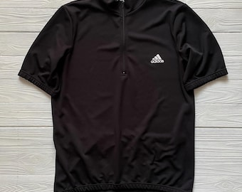 intage Adidas Originals 90s Cycling Jersey Black Retro Bike Maillot Sports Shirt Size L Streetwear