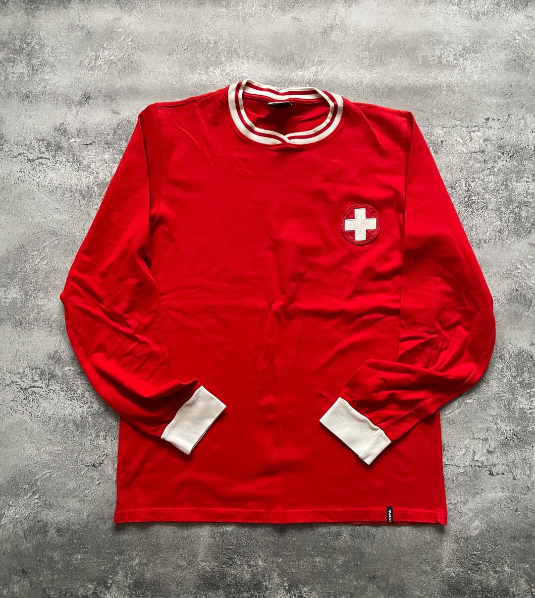 Vintage 60s-70s Switzerland Football Shirt, Retro Soccer Jersey