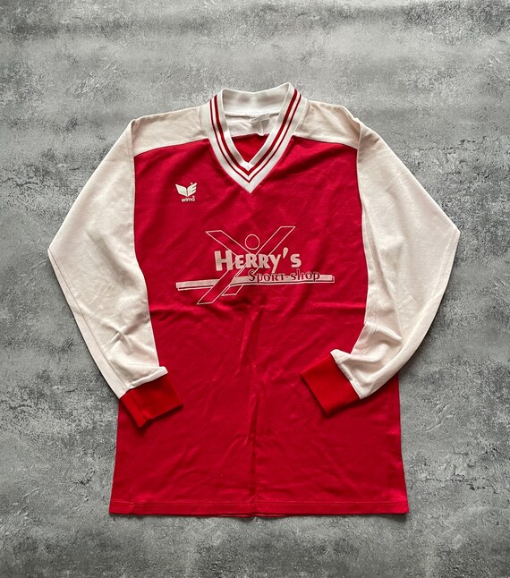 Vintage Erima West Germany Football Jersey, Red Soccer Shirt, Size