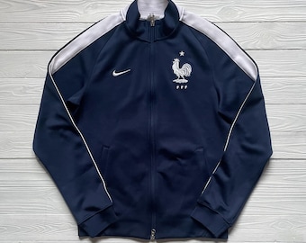 Chaqueta deportiva Nike N98 de fútbol vintage de Francia, color azul, para hombre, talla S, rara