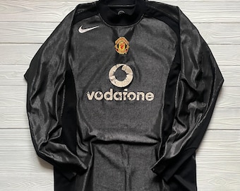 Camiseta de portero del Manchester United 2004-2005, camiseta de fútbol vintage Nike Total 90, talla L para hombre, rara