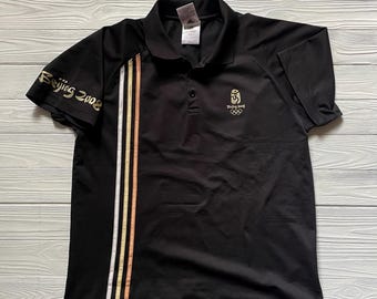 Adidas China Beijing 2008 Olympic Games Jersey Black Soccer Shirt Vintage XXL