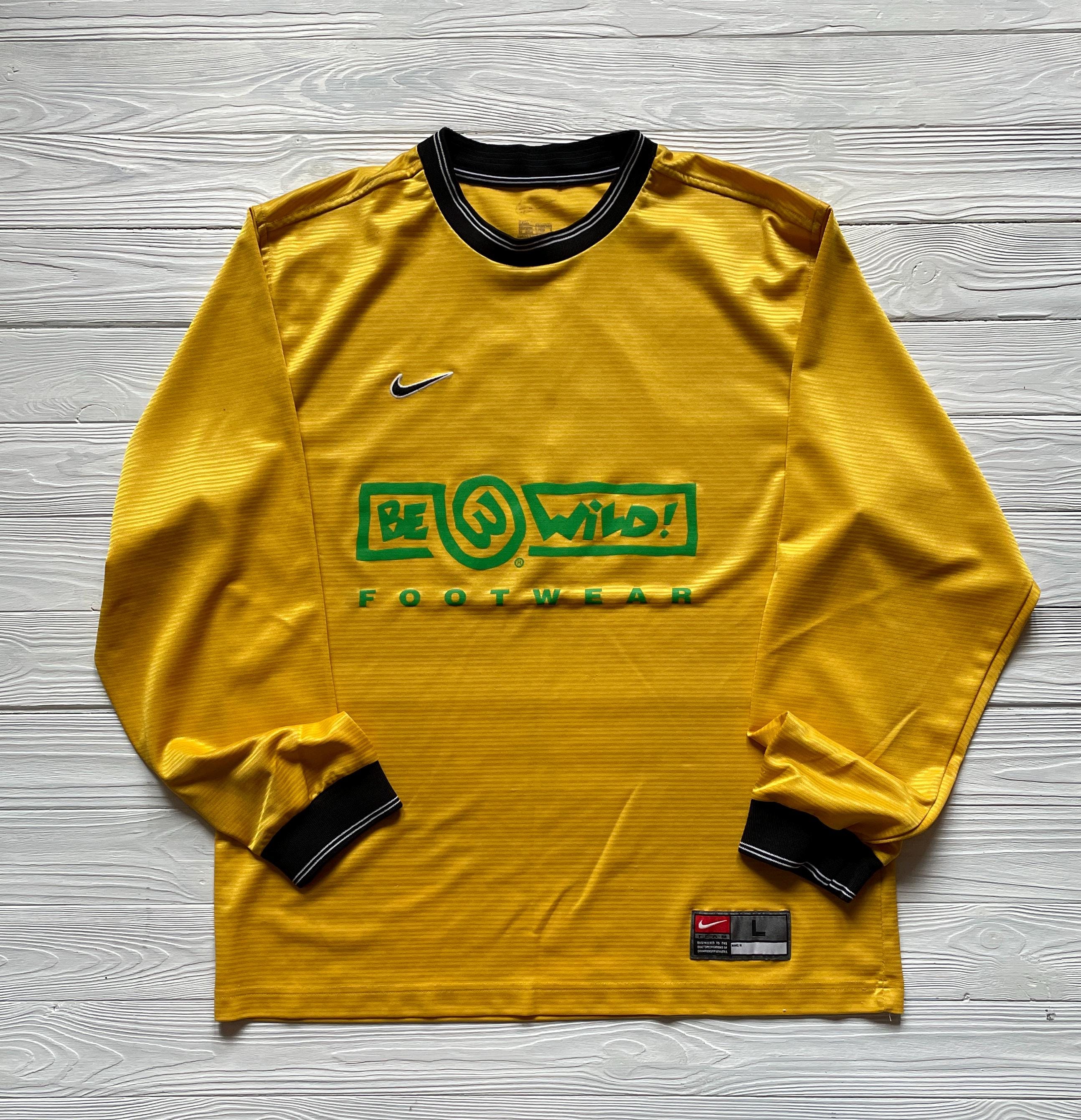 Vintage Nike 90s Soccer Jersey Football Shirt Long Sleeve Trikot