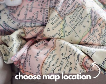 Custom Map Fleece Blanket - Custom Map Blanket - Map Blanket - Map Fleece Blanket - Housewarming Gift - Graduation Gift - Wedding Gift