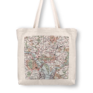 Washington DC Map Tote Bag - Washington DC Tote Bag - Market Tote Bag - Washington DC Trip Tote Bag - Vacation Tote Bag