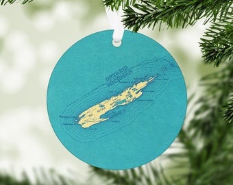 Isle Royale National Park Map Ornament - Isle Royale Ornament - Isle Royale Christmas Ornament - Isle Royale Map - Isle Royale Gift