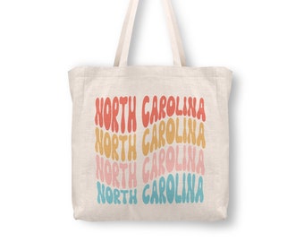 North Carolina Tote Bag - North Carolina Tote Bag - North Carolina Beach Bag - North Carolina Girls Trip - North Carolina Book Bag