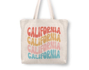 California Tote Bag - California Beach Bag - California Girls Trip - California Book Bag - California Bridesmaid - California Market Tote