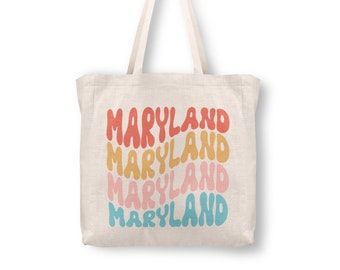 Maryland Tote Bag - Maryland Beach Bag - Maryland Girls Trip - Maryland Book Bag - Maryland Bridesmaid Gift - Maryland Market Tote Bag