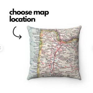 Custom Map Throw Pillow - Custom Map Pillow - Map Toss Pillow - Personalized Housewarming Gift - Airbnb Pillow - Personalized Wedding Gift