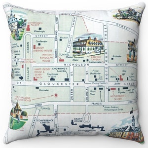 Colonial Williamsburg Map Pillow - Williamsburg Pillow - Williamsburg Wedding Gift - Williamsburg Housewarming Gift - Williamsburg Realtor
