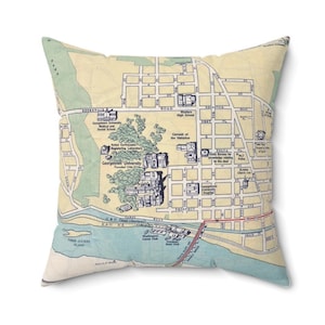 Georgetown University Map Pillow - Georgetown University Airbnb - Georgetown University Map - Georgetown Graduation Gift