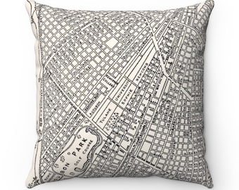 Tulane University Map Pillow - Tulane University Pillow - Tulane Graduation Gift - Tulane University Graduate - Tulane Realtor Gift