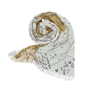 Anna Maria Island Florida Map Scarf - Anna Maria Island Map Wrap - Anna Maria Island Travel Scarf - Anna Maria Island Map Scarf