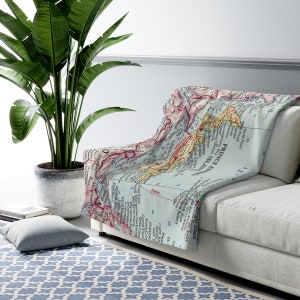 Prince Edward Island Fleece Blanket - Prince Edward Island Map Blanket - PEI Housewarming Gift - Prince Edward Island Gift