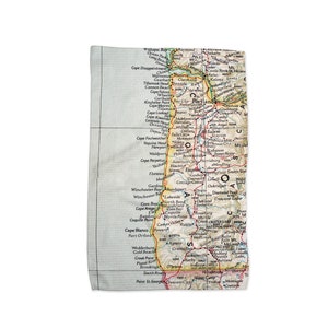 Oregon Coast Tea Towel - Oregon Coast Kitchen Towel - Oregon Coast Dishtowel - Oregon Coast Map Towel - Oregon Coast Gift