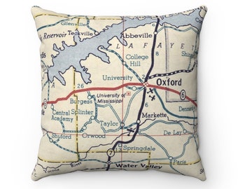 University of Mississippi Pillow - Ole Miss Pillow - Oxford Housewarming Gift - University of Mississippi Graduation Gift - Oxford Realtor