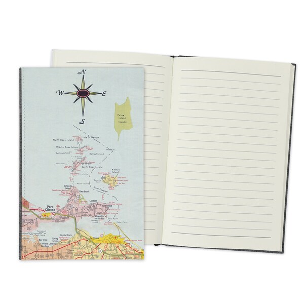 Erie Islands Ohio Map Travel Journal - Erie Islands Trip - Erie Islands Map Notebook - Erie Islands Wedding Guestbook - Erie Islands Airbnb
