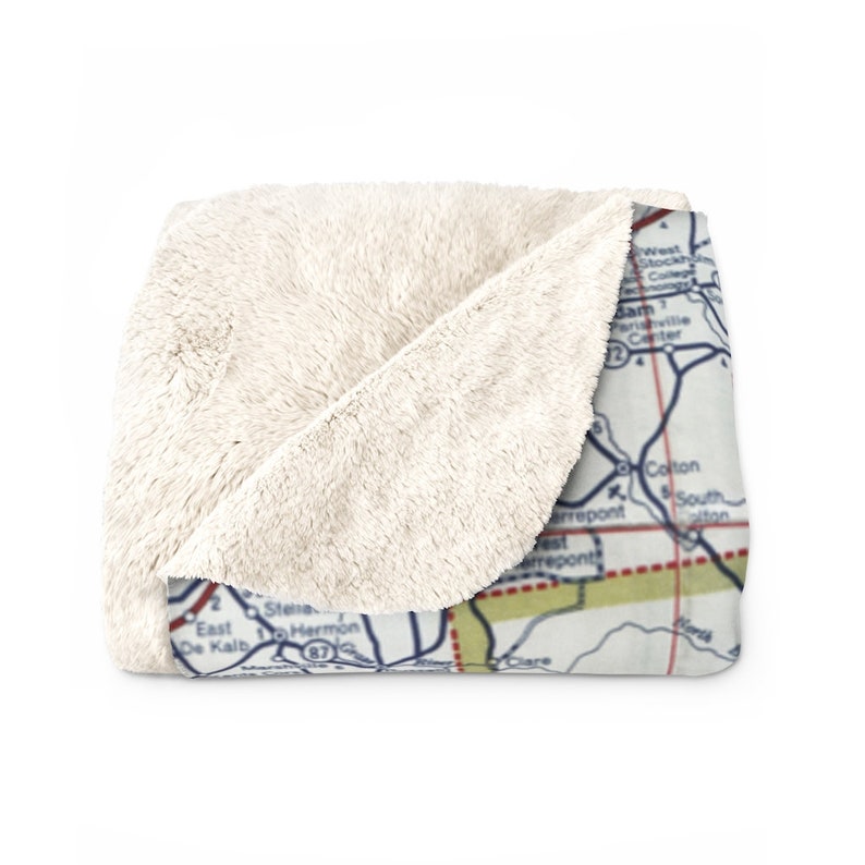 Adirondack Mountains Fleece Blanket Adirondack Map Blanket Etsy