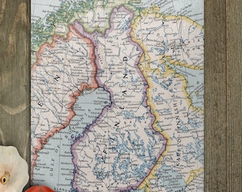 Finland Map Cutting Board - Finland Map Charcuterie Board - Finland Gift - Finland Airbnb Decor - Finland Kitchen - Finland Map Cheese Board