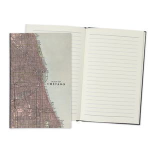 Chicago Map Travel Journal - Chicago Travel Diary - Chicago Wedding Guest Book - Chicago Vacation Rental Guestbook - Chicago Notebook