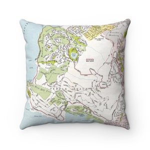 Pebble Beach Map Pillow - Pebble Beach Realtor Gift - Pebble Beach Map - Pebble Beach Housewarming Gift - Pebble Beach Airbnb Pillow