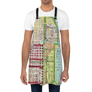 Chicago Loop Map Apron - Chicago Apron - Chicago Father's Day Gift - Chicago Housewarming Gift - Chicago BBQ Gift