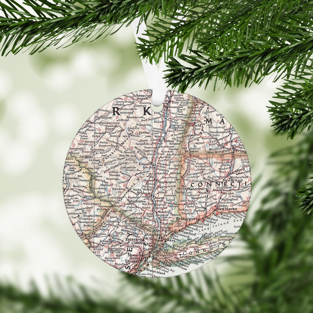 Hudson Valley Map Ornament Hudson Valley Ornament Hudson Valley