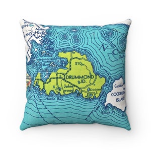 Drummond Island Pillow - Drummond Island Wedding Gift - Drummond Island Airbnb - Drummond Island Housewarming Gift - Drummond Island Trip