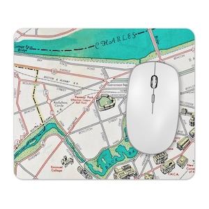 Fenway Park Boston Mousepad - Fenway Park Office Decor - Fenway Park Gift - Fenway Park Map - Fenway Park Mousepad - Red Sox Fan Gift