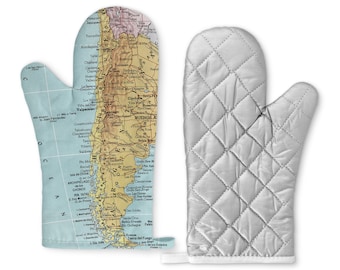 Chile Map Oven Mitt - Chile Oven Mitt - Chile Gift - Chile Kitchen - Chile Airbnb - Chile Kitchen Gift - Chile Hot Pad - Chile Pot Holder