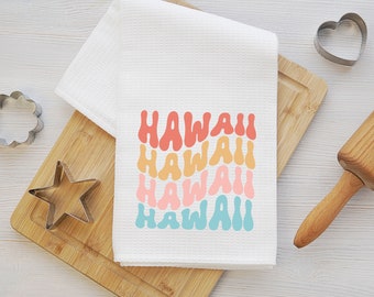 Hawaii Tea Towel - Hawaii Kitchen Towel - Hawaii Dish Towel - Hawaii Housewarming - Hawaii Airbnb Decor - Hawaii Closing Gift - Hawaii Decor