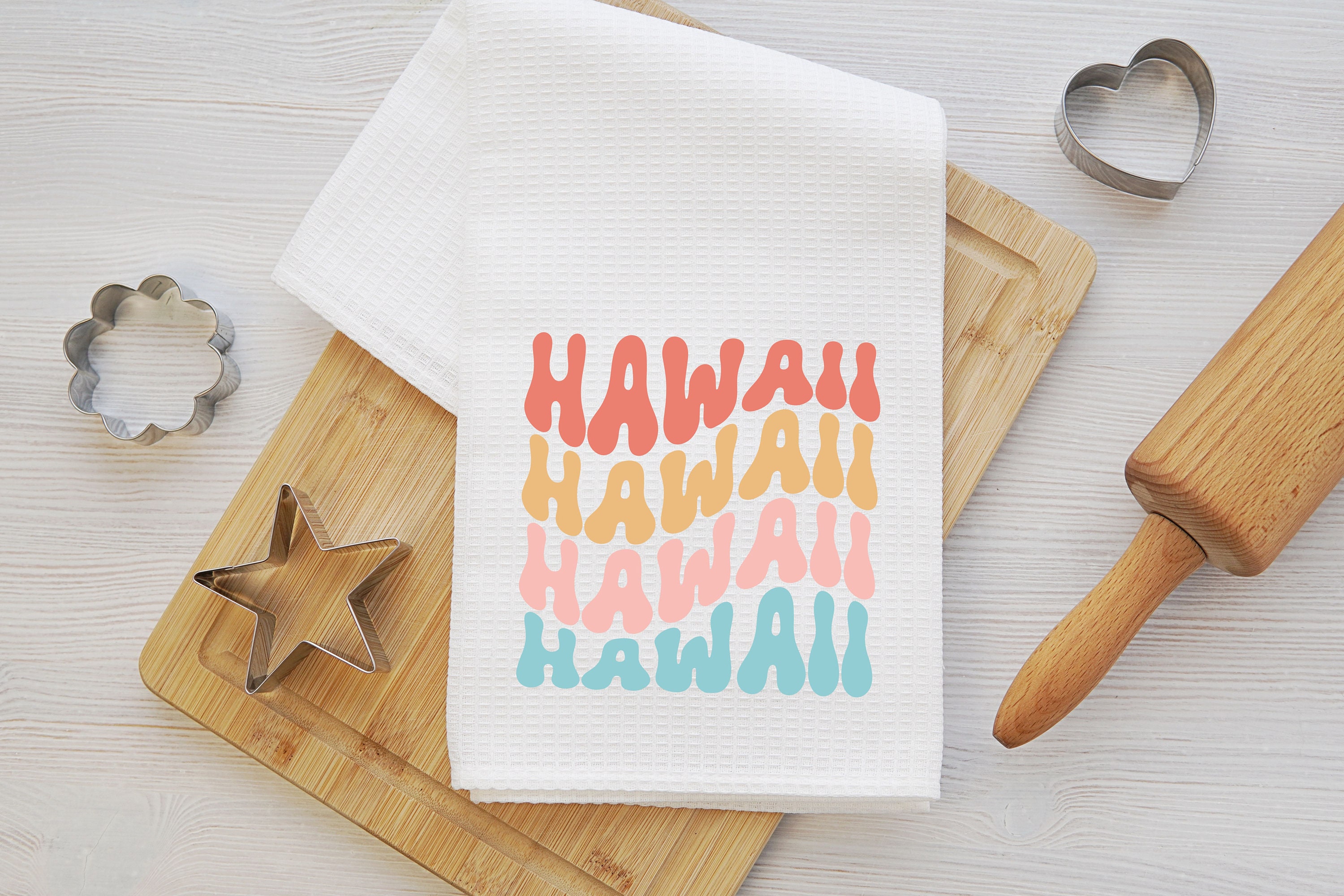 Hawaii Dish Cloth & Kitchen Towel, Honu Blue