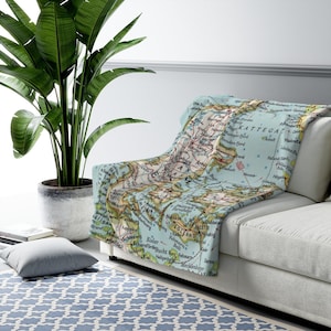 Denmark Blanket - Denmark Map Blanket - Denmark Map - Denmark Wedding Gift - Denmark Gift - Danish Blanket - Denmark Wedding Gift