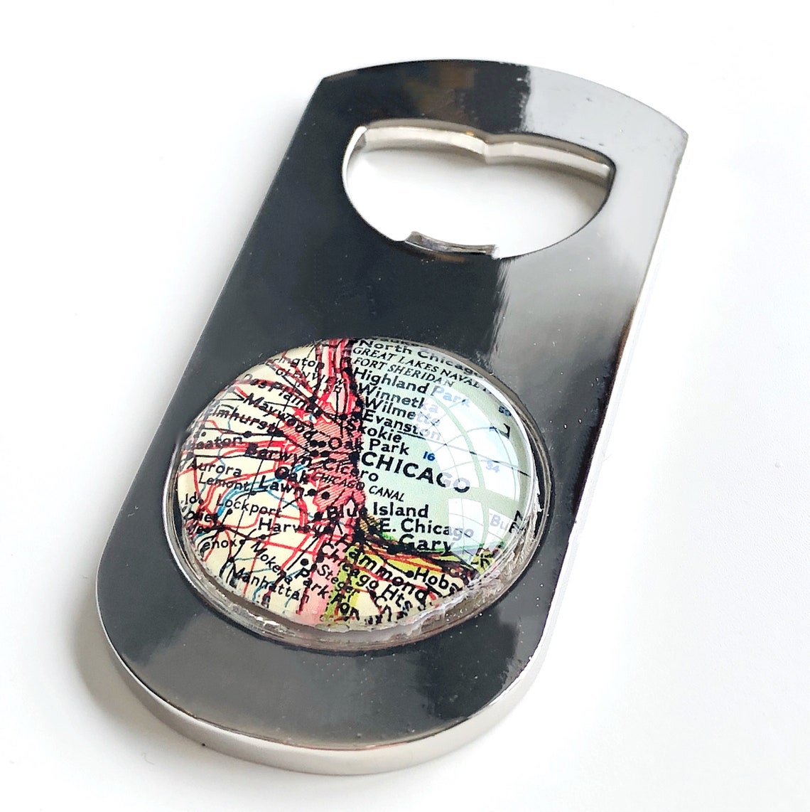 Chicago Map Bottle Opener Chicago Bottle Opener Chicago Etsy