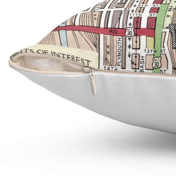 Chicago Loop Map Pillow Chicago Loop Pillow Chicago Airbnb Etsy 日本