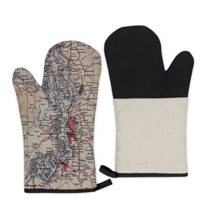 Puget Sound Washington Map Hot Pad - Puget Sound Pot Holder - Puget Sound Oven Mitt - Puget Sound BBQ Glove - Seattle Housewarming Gift