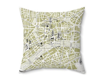 Frankfurt Germany Map Pillow - Frankfurt Airbnb Decor - Fun Home Decor - Frankfurt Gift - Frankfurt Pillow - Frankfurt Map Pillow