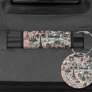 Paris France Map Luggage Tag - Paris Travel Gift - Paris Luggage Tag - Paris Suitcase Tag - Paris Honeymoon - Paris Vacation - Paris Trip