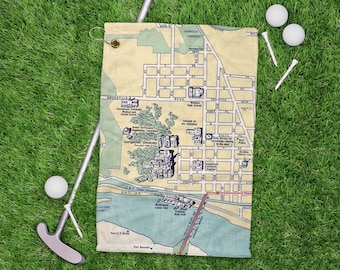 Georgetown University Golf Towel - Georgetown Map - Fathers Day Gift - Georgetown Golf Gift - Gift for Dad - Georgetown Golfer