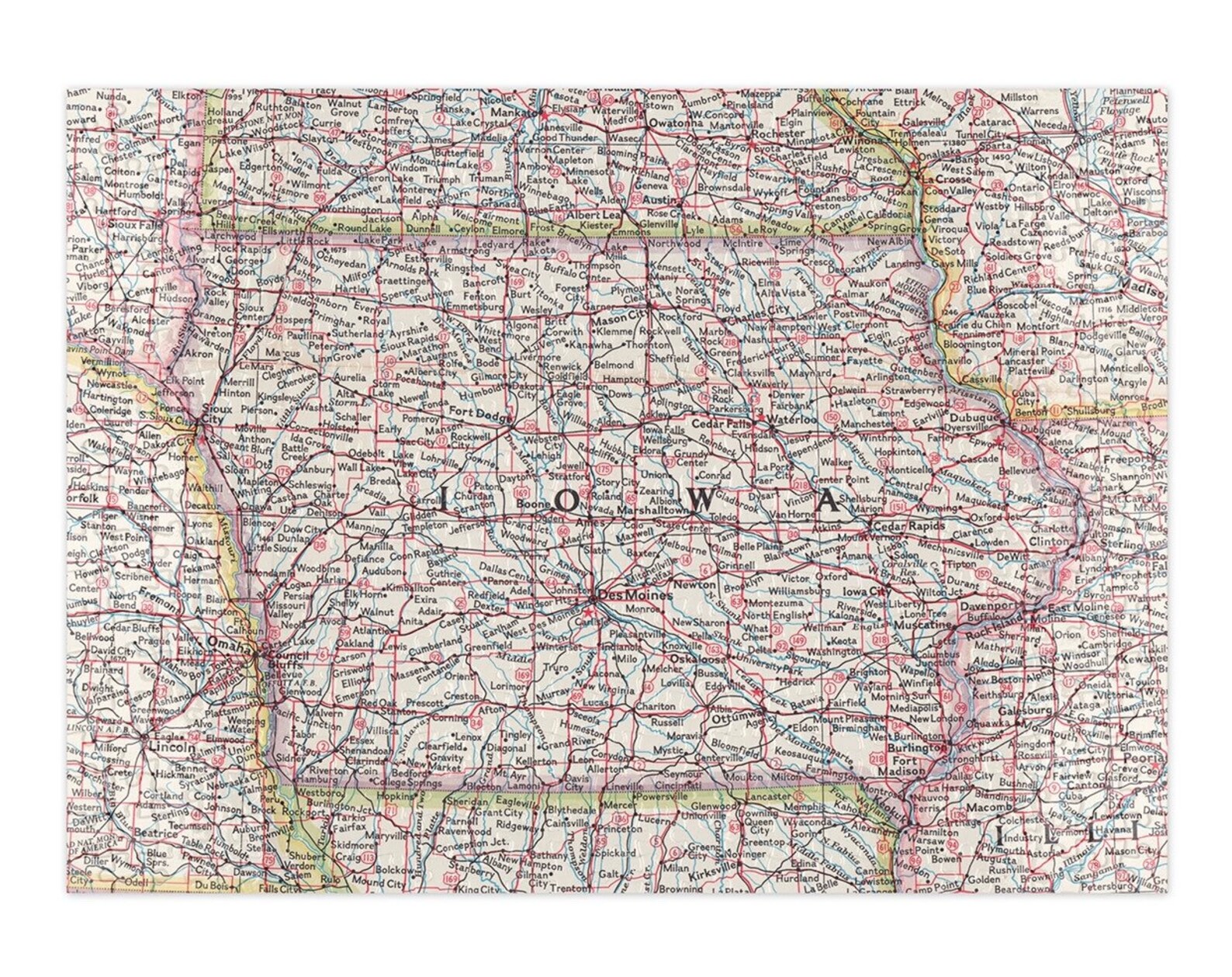Iowa Map Puzzle Iowa Puzzle for Adults Iowa Jigsaw Puzzle Etsy