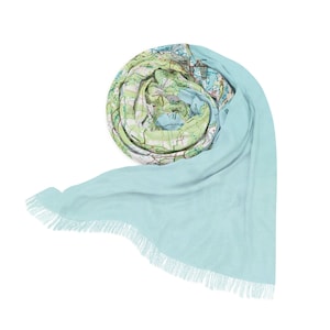 St Augustine Florida Map Scarf - St Augustine Scarf - St Augustine Travel Scarf - St Augustine Gift - St Augustine Vacation