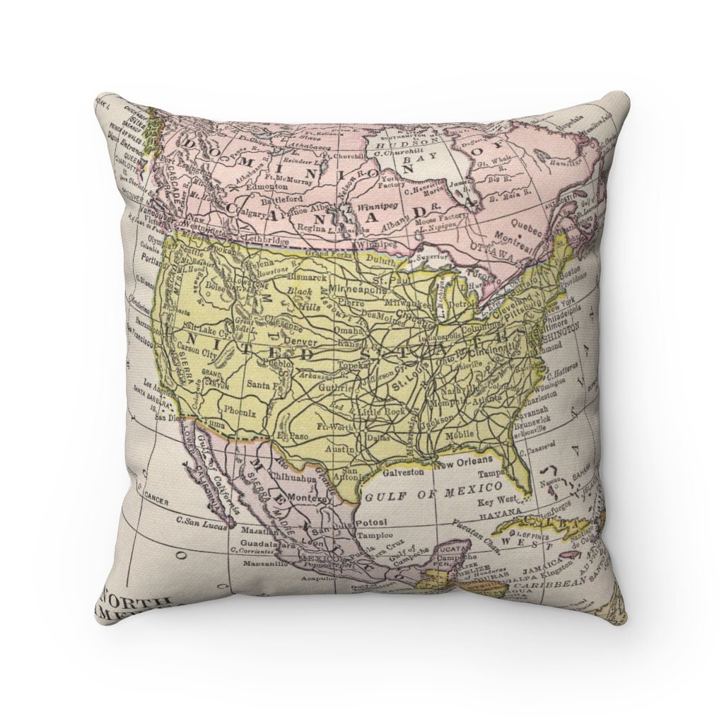 United States Map Pillow United States Pillow Wedding Gift Etsy India
