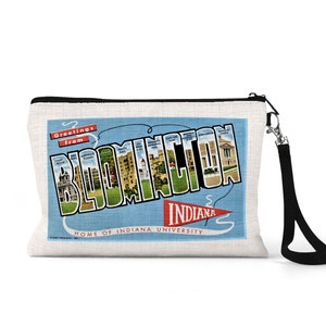 Bloomington Indiana Pouch - Indiana University Game Day Bag - Indiana University Makeup Bag - Indiana University Wristlet - Graduation Gift