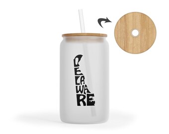 Delaware Iced Coffee Tumbler - Delaware Tumbler - Delaware Wedding Favor - Delaware Girls Trip - Delaware Bridesmaid - Delaware Mug