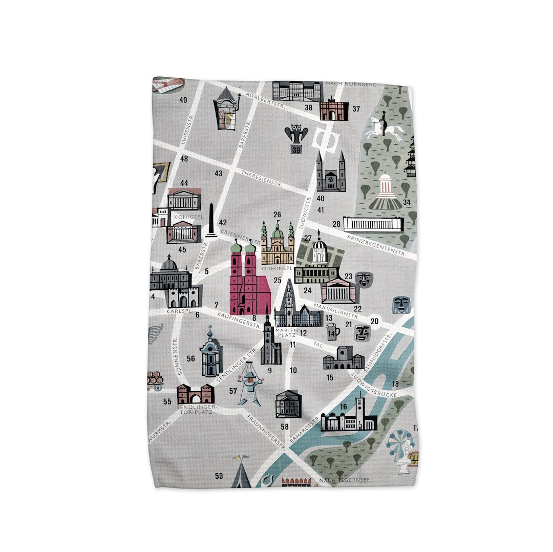 munich-germany-tea-towel-munich-kitchen-towel-munich-dishtowel-munich