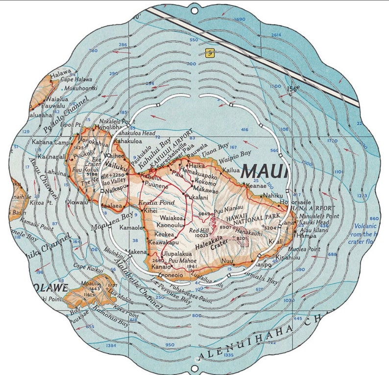 Maui Map Garden Spinner Maui Wind Spinner Maui Garden Etsy